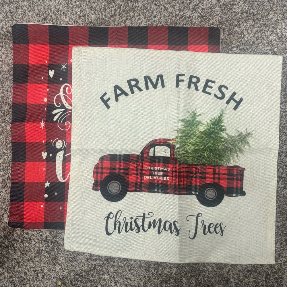 Xmas pillow covers x2